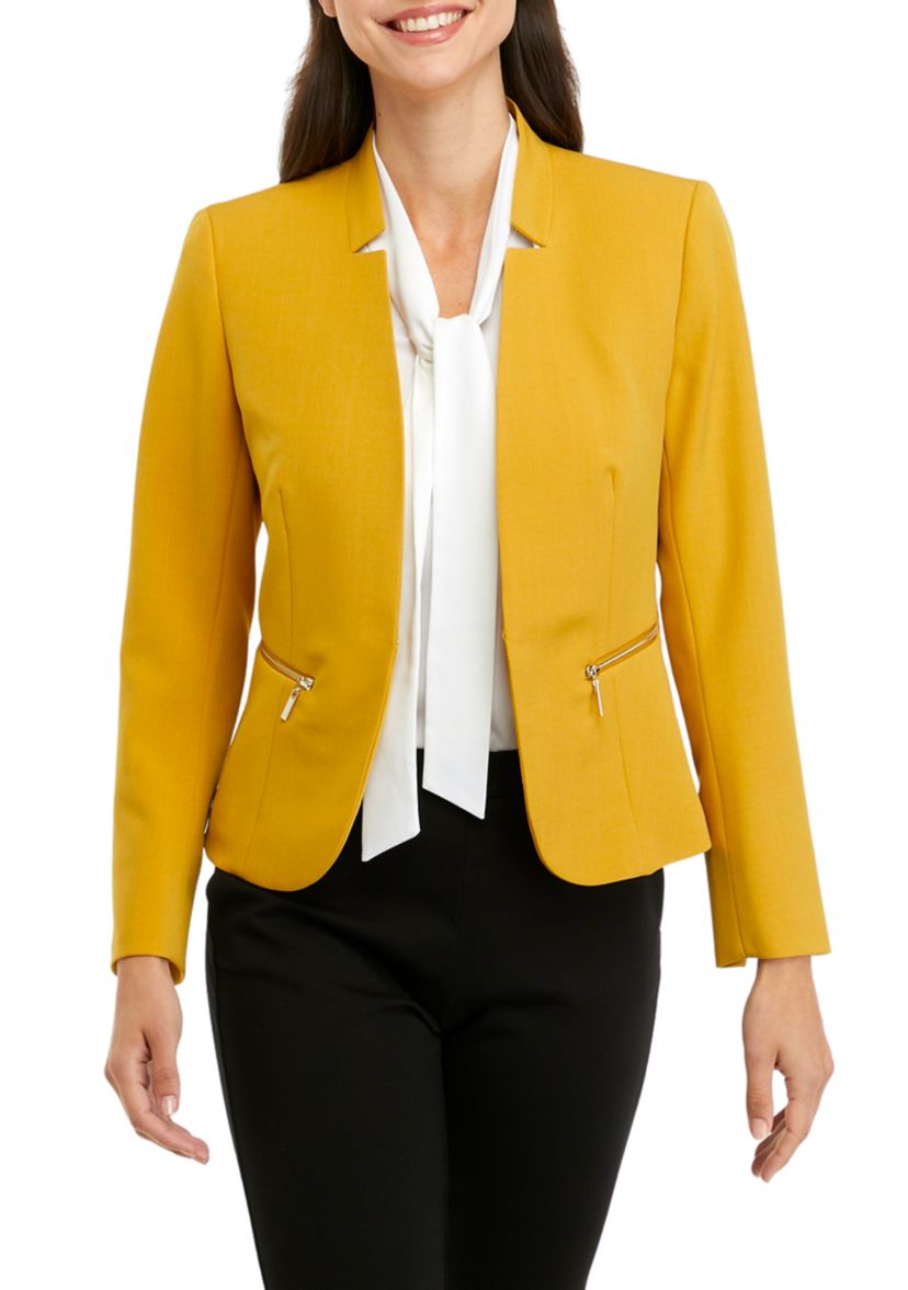 Womens Long Sleeve Zip Pocket Kissing Front Jacket 