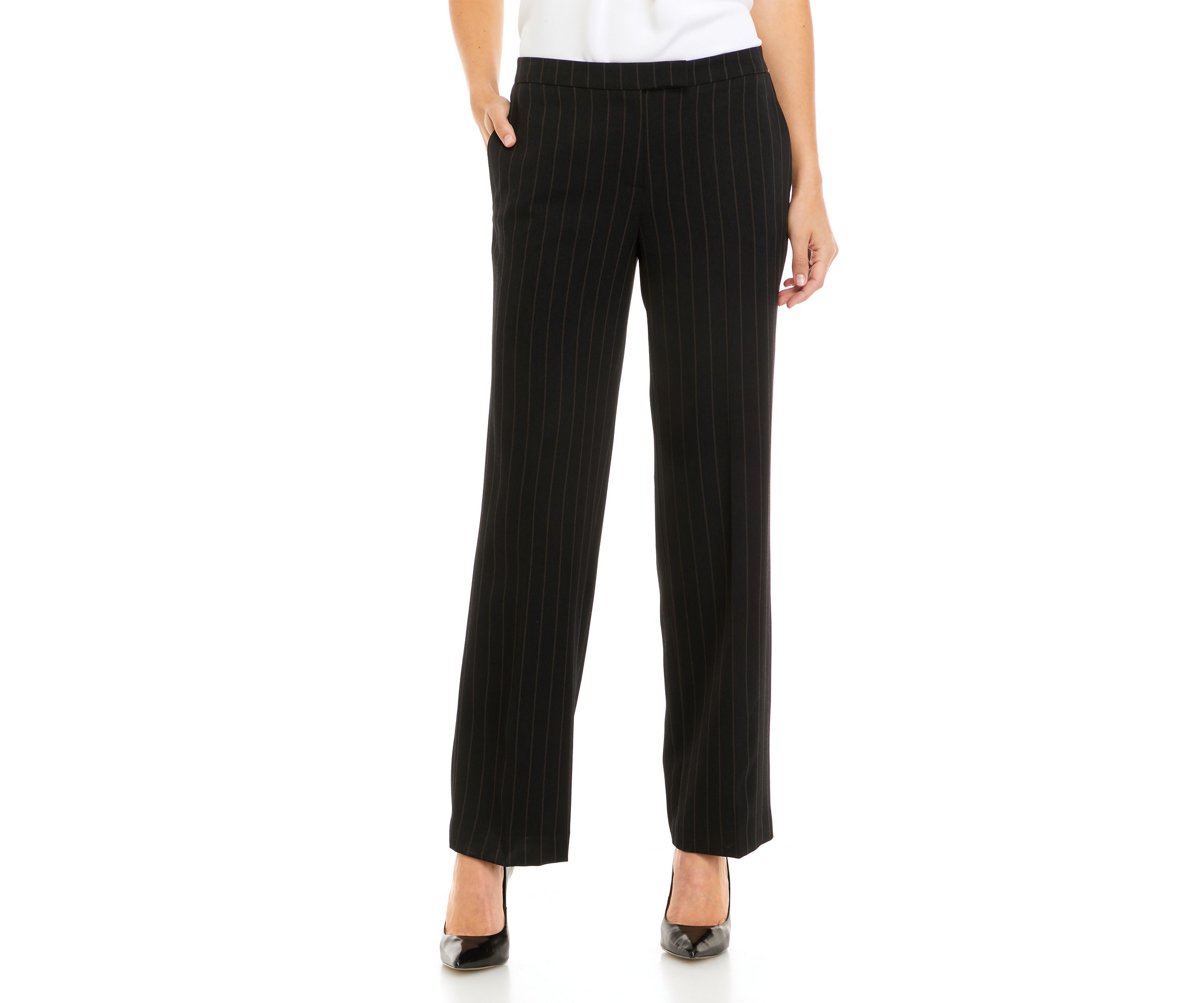 Womens Pinstripe Trouser Pants