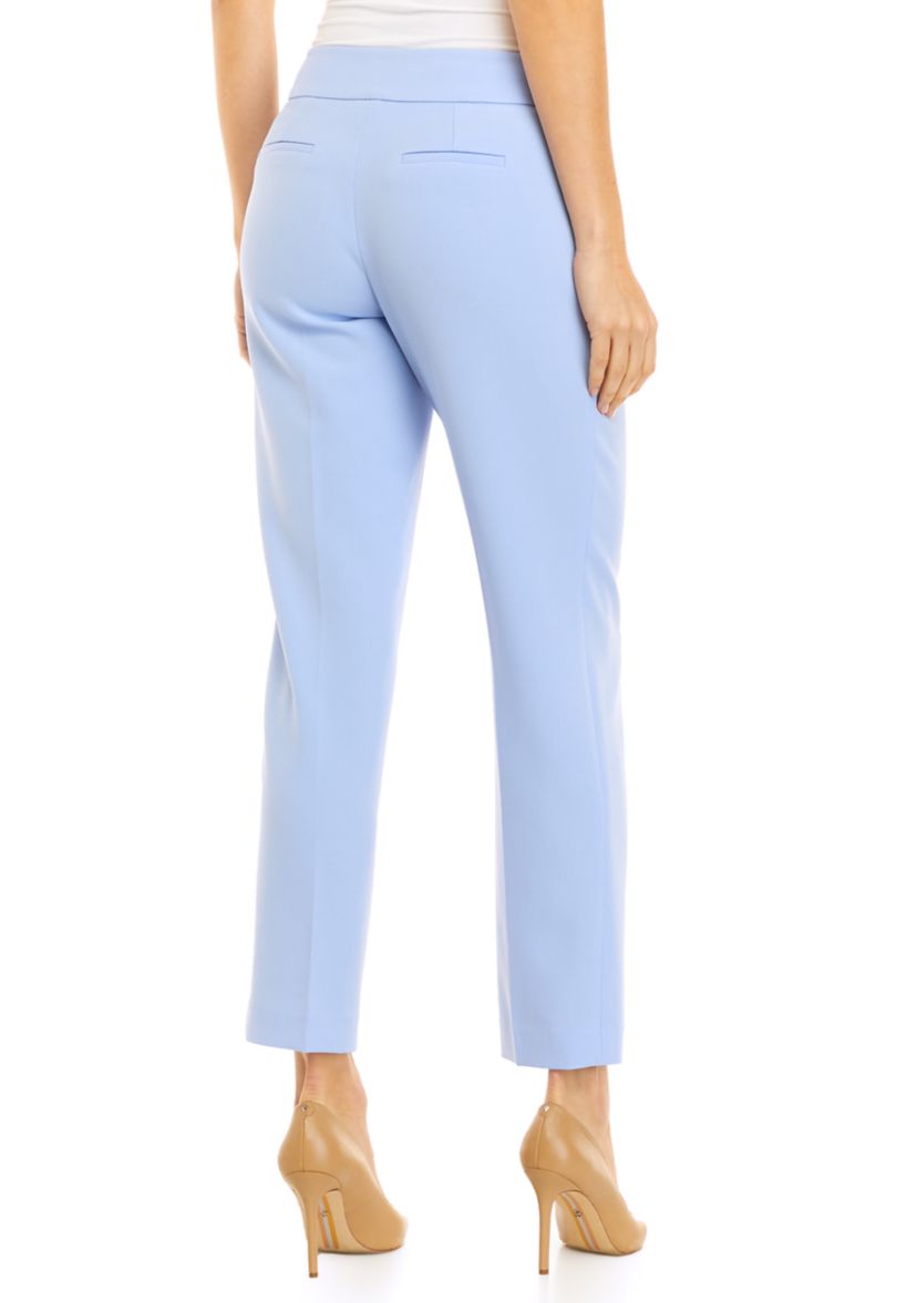 Womens Stretch Crepe Slim Leg Pants