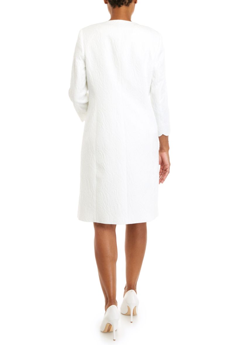 Petite Long Sleeve Scallop Edge Duster Jacket