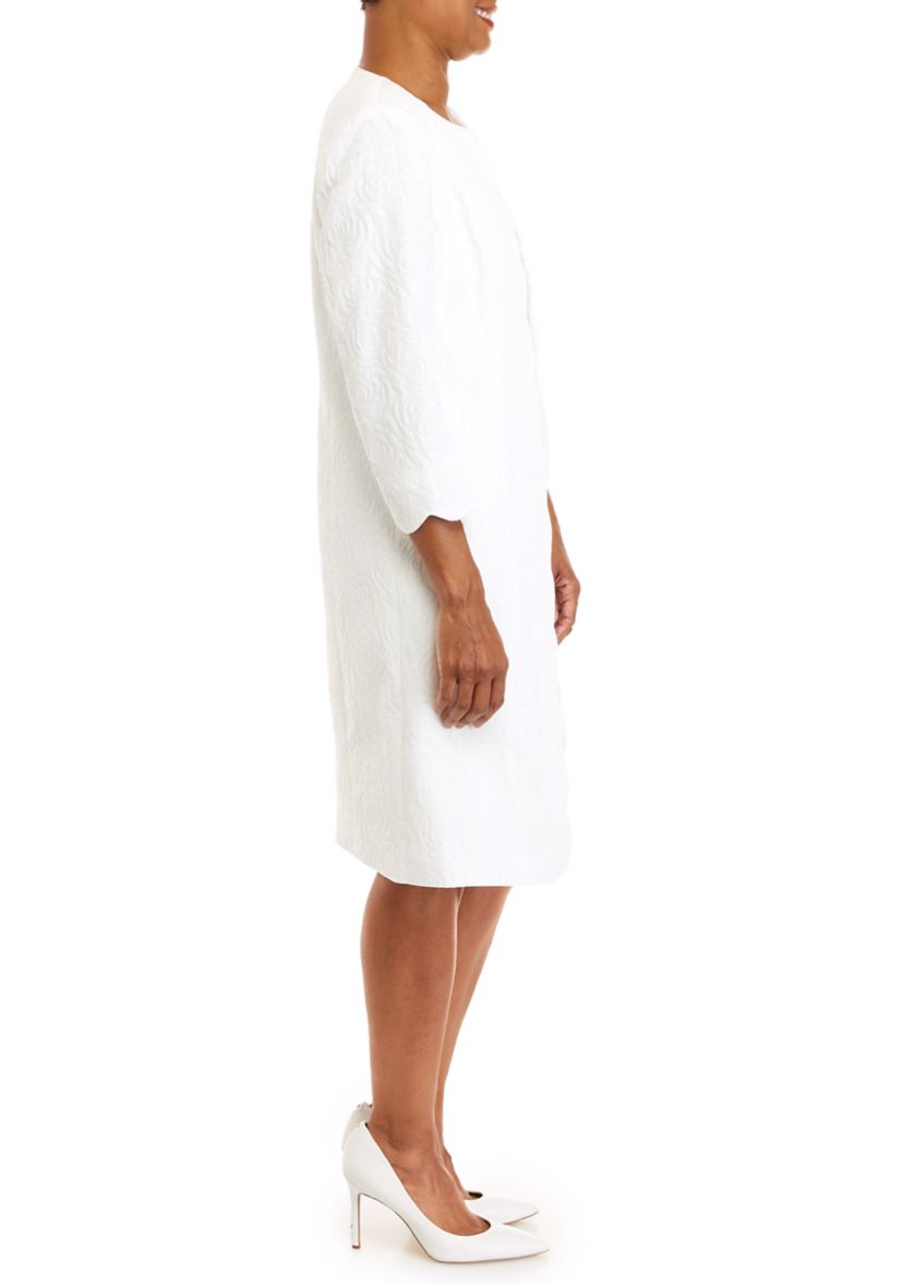 Petite Long Sleeve Scallop Edge Duster Jacket