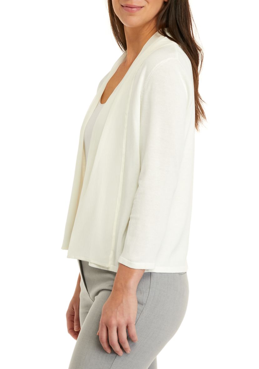 Womens Chiffon Front Cardigan