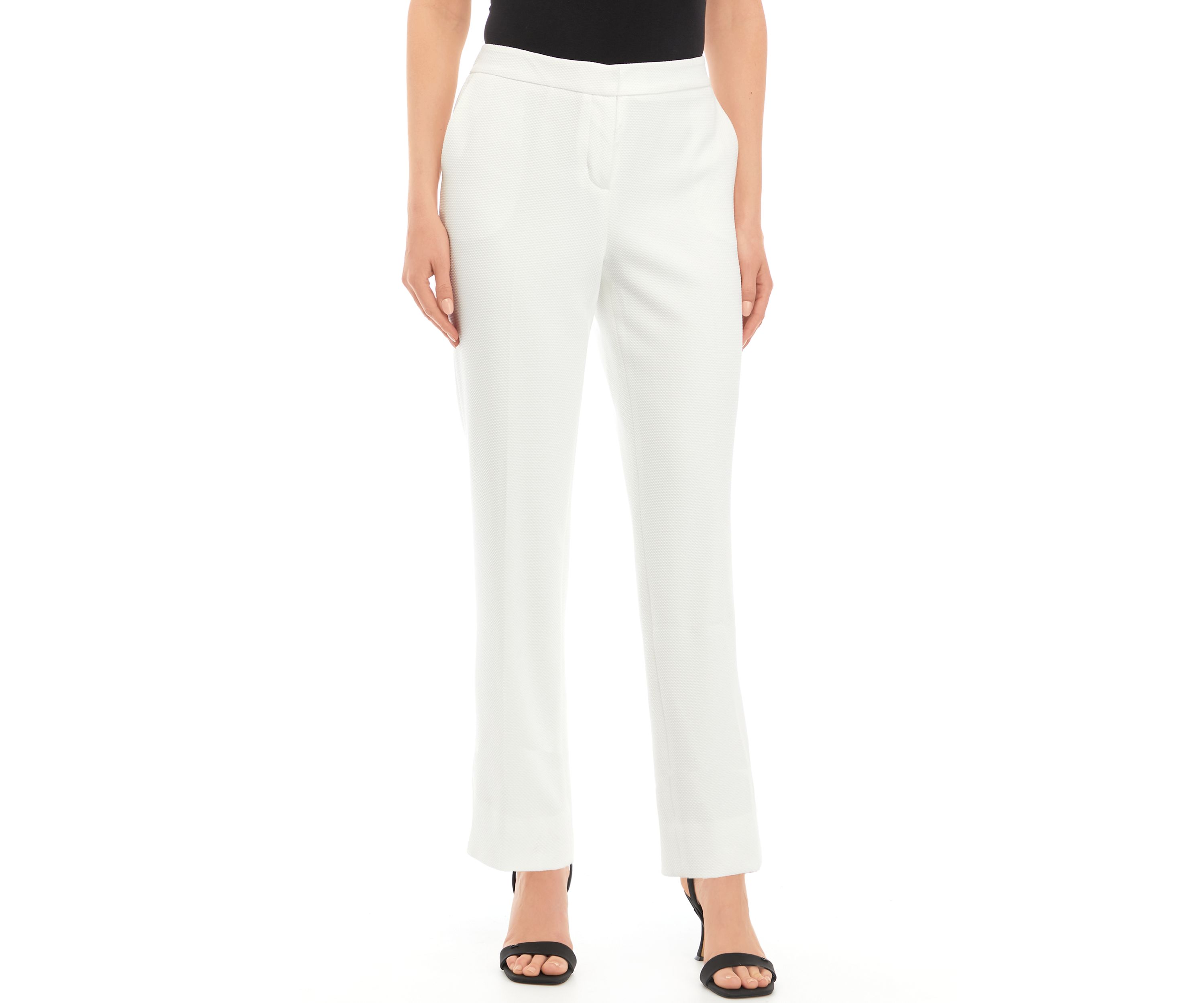 Womens Elastic Back Pants with Side Slits 