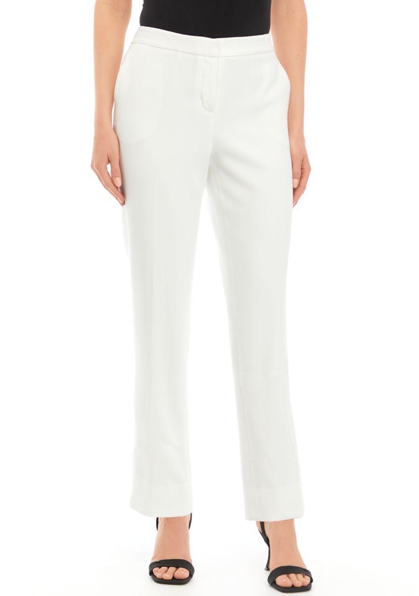 Womens Elastic Back Pants with Side Slits 