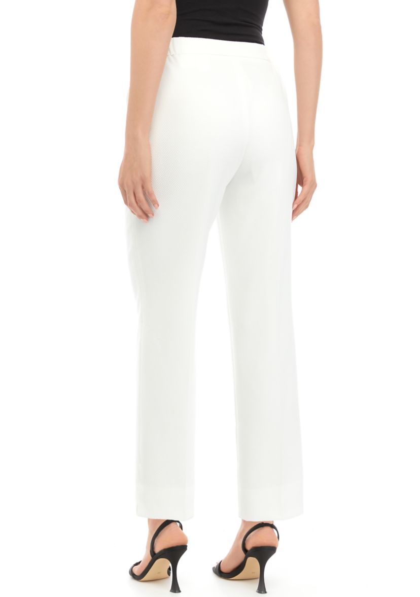 Womens Elastic Back Pants with Side Slits 