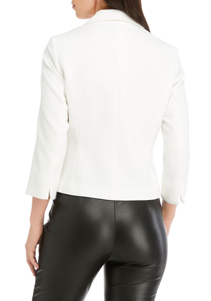 Womens Open Front Stretch Piqué Jacket
