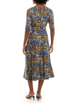 Women's Printed Fit and Flare Dress