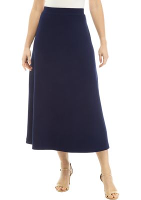 Women's Midi Skirt Flared Stretch Skirt for Women Reg & Plus Size. Casual A  line, Basic Everyday Wear, Formal Office