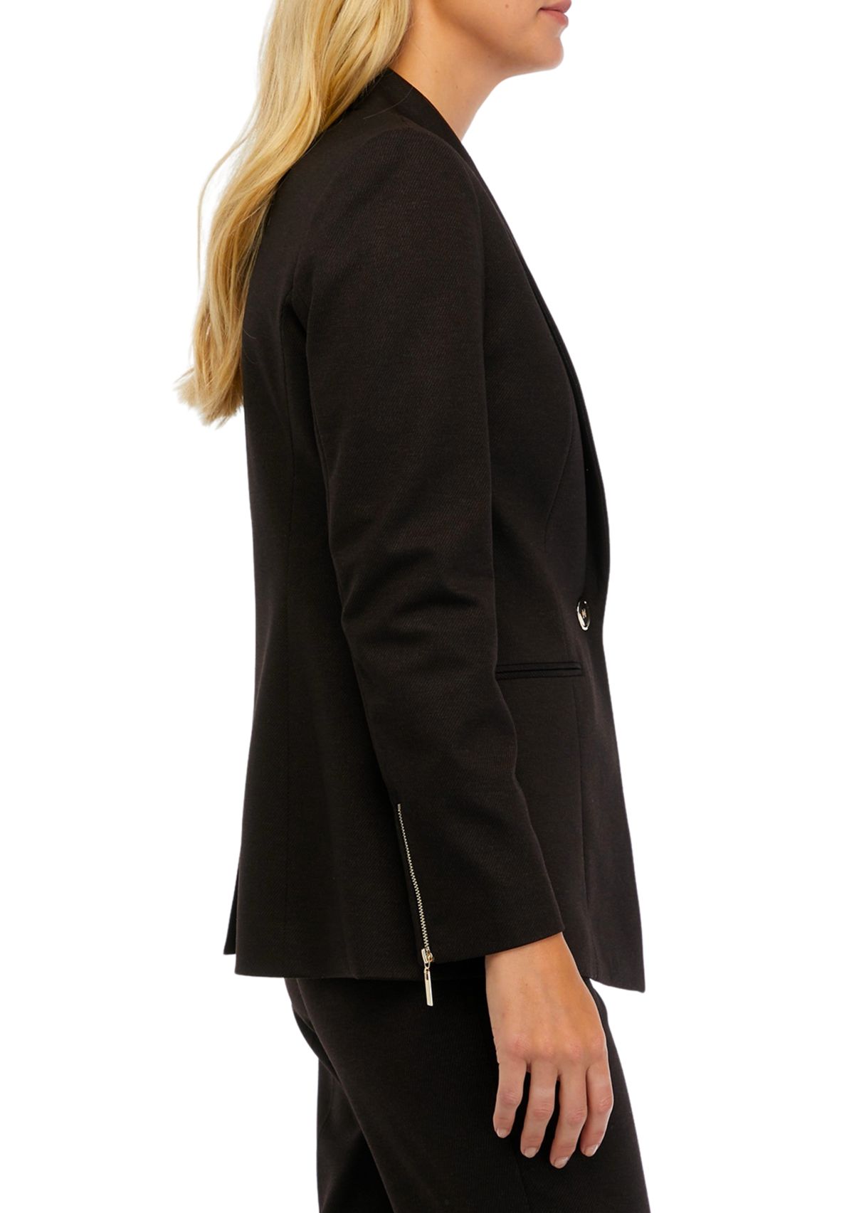 Womens One Button Ponte Jacket