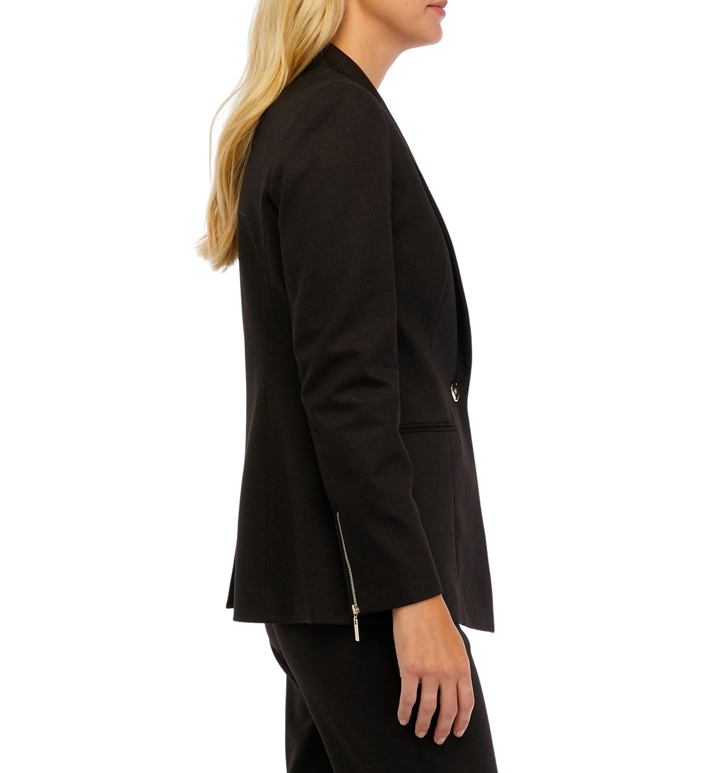 Womens One Button Ponte Jacket