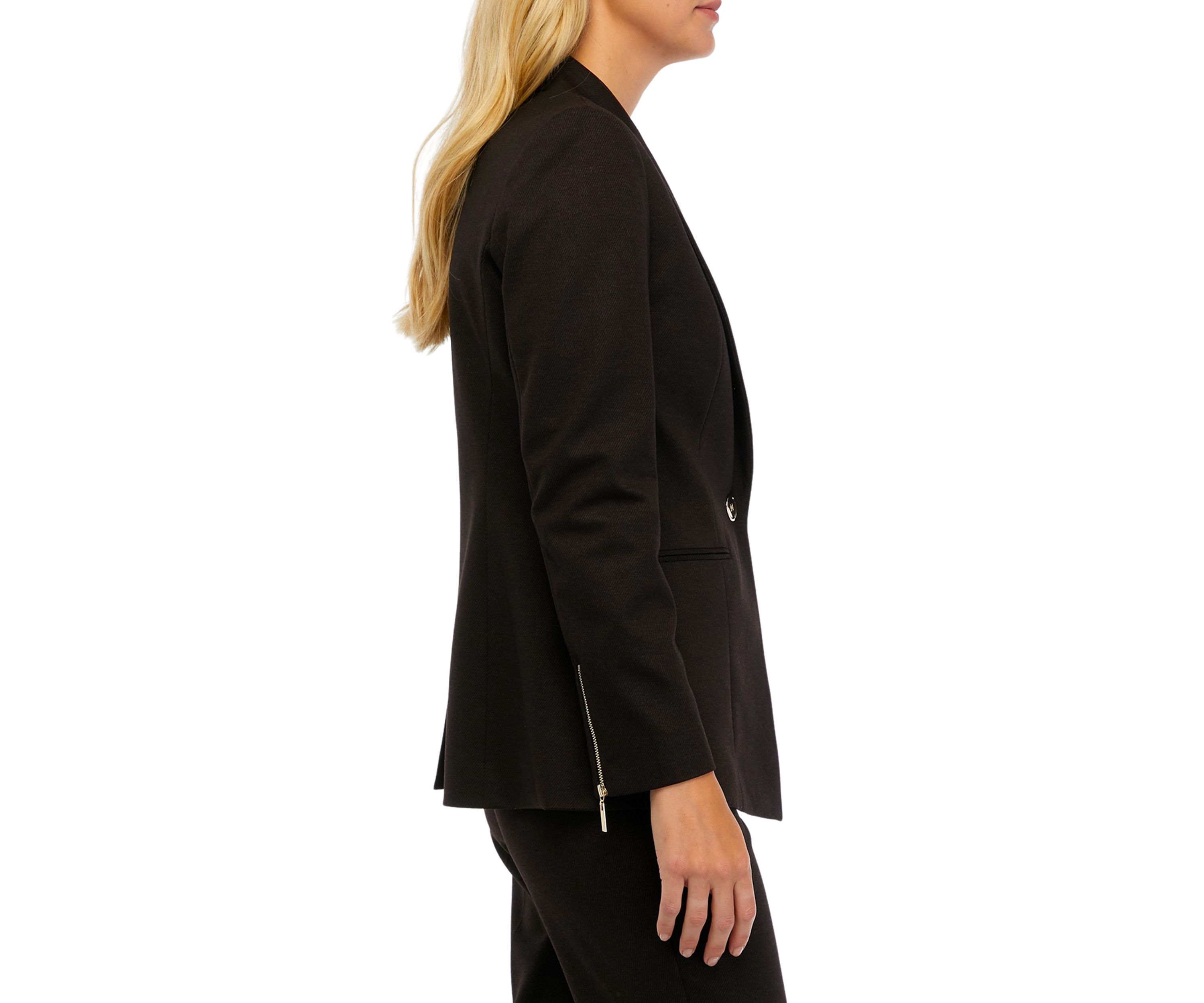 Womens One Button Ponte Jacket