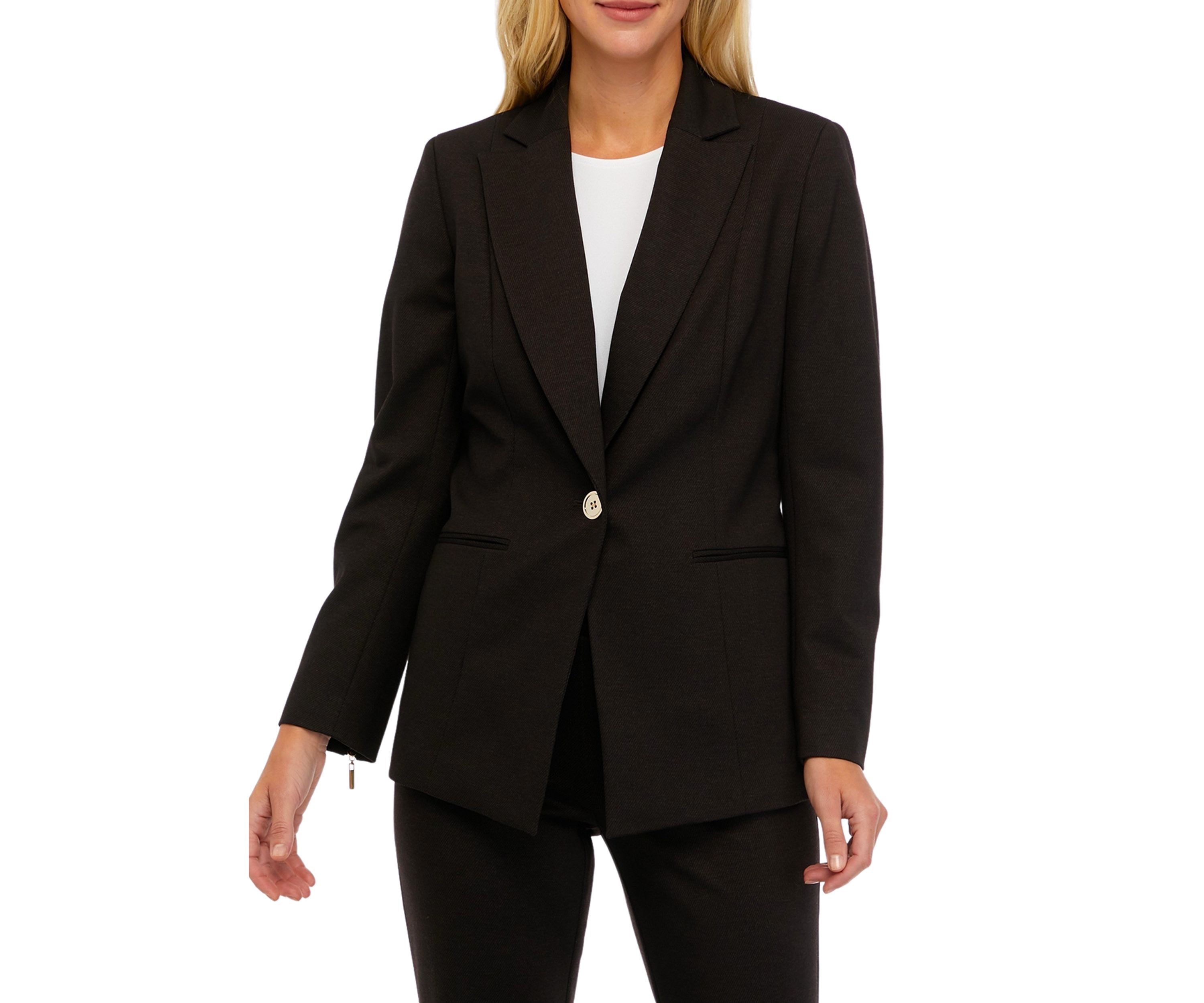 Petite Notch Lapel Blazer 