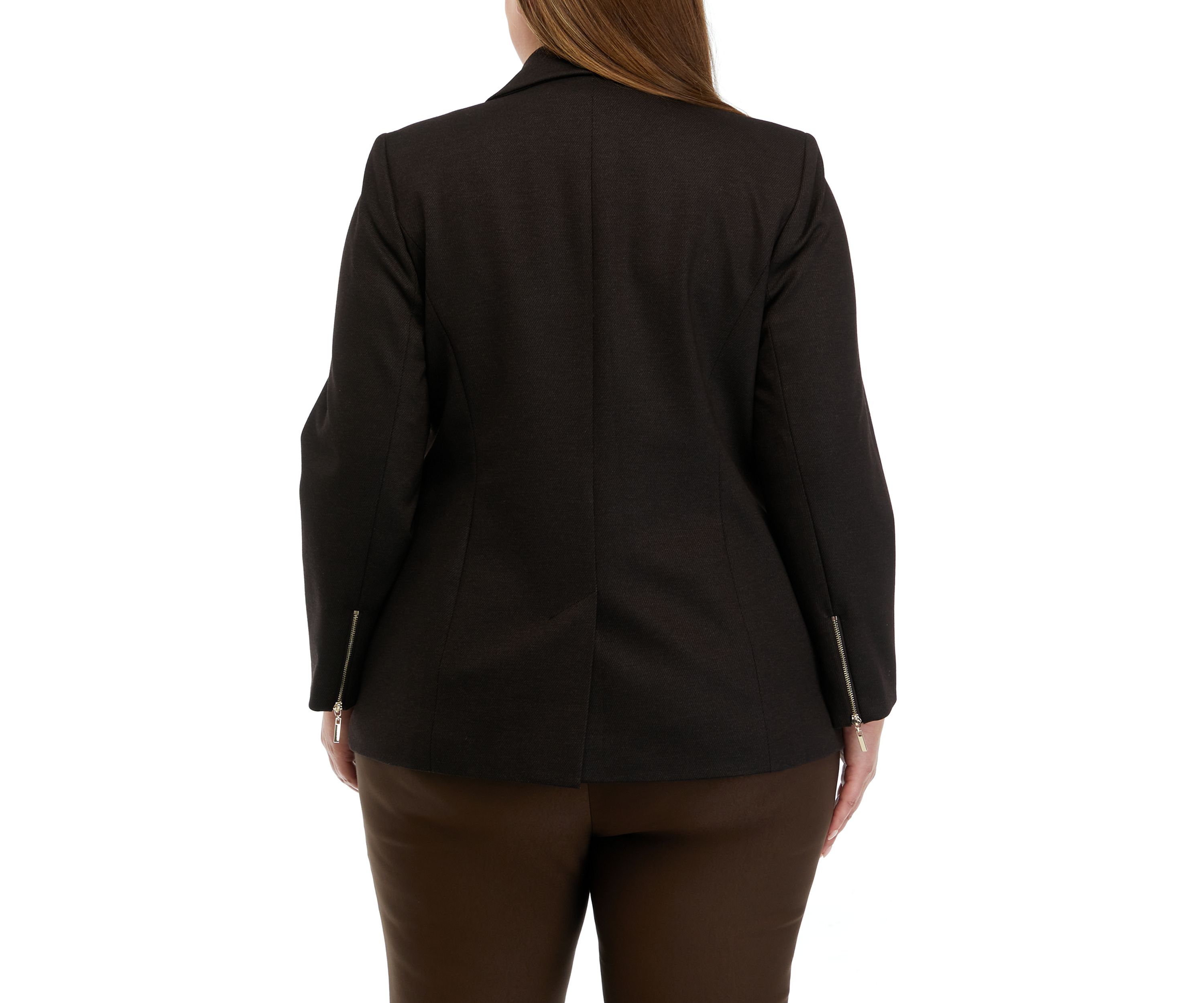 Plus Size Notch Lapel Blazer