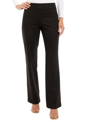 Christian Siriano Womens Ponte Pant (Black, Large)