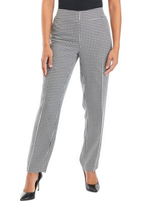 Kasper Petite Slim Houndstooth Pants | belk