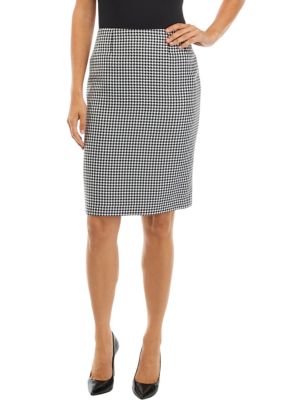 Women's houndstooth pencil clearance skirt