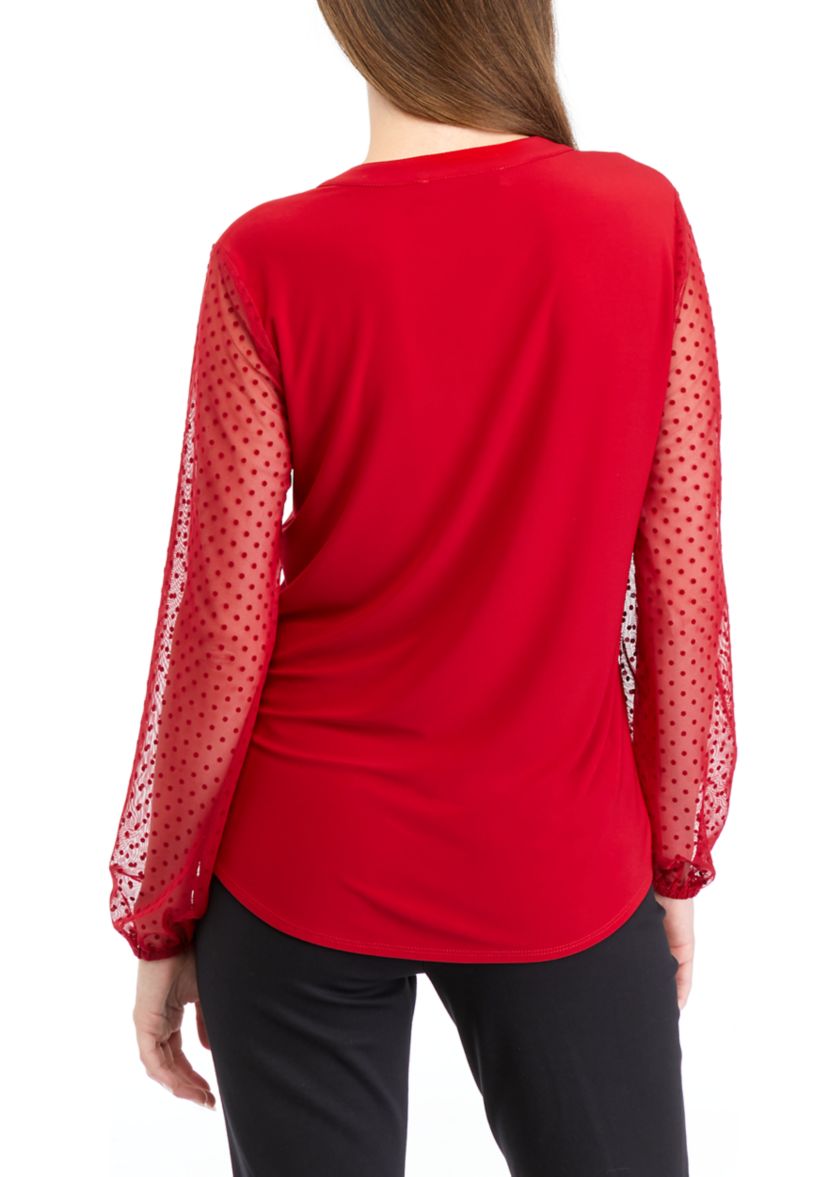 Womens Split Neck Top