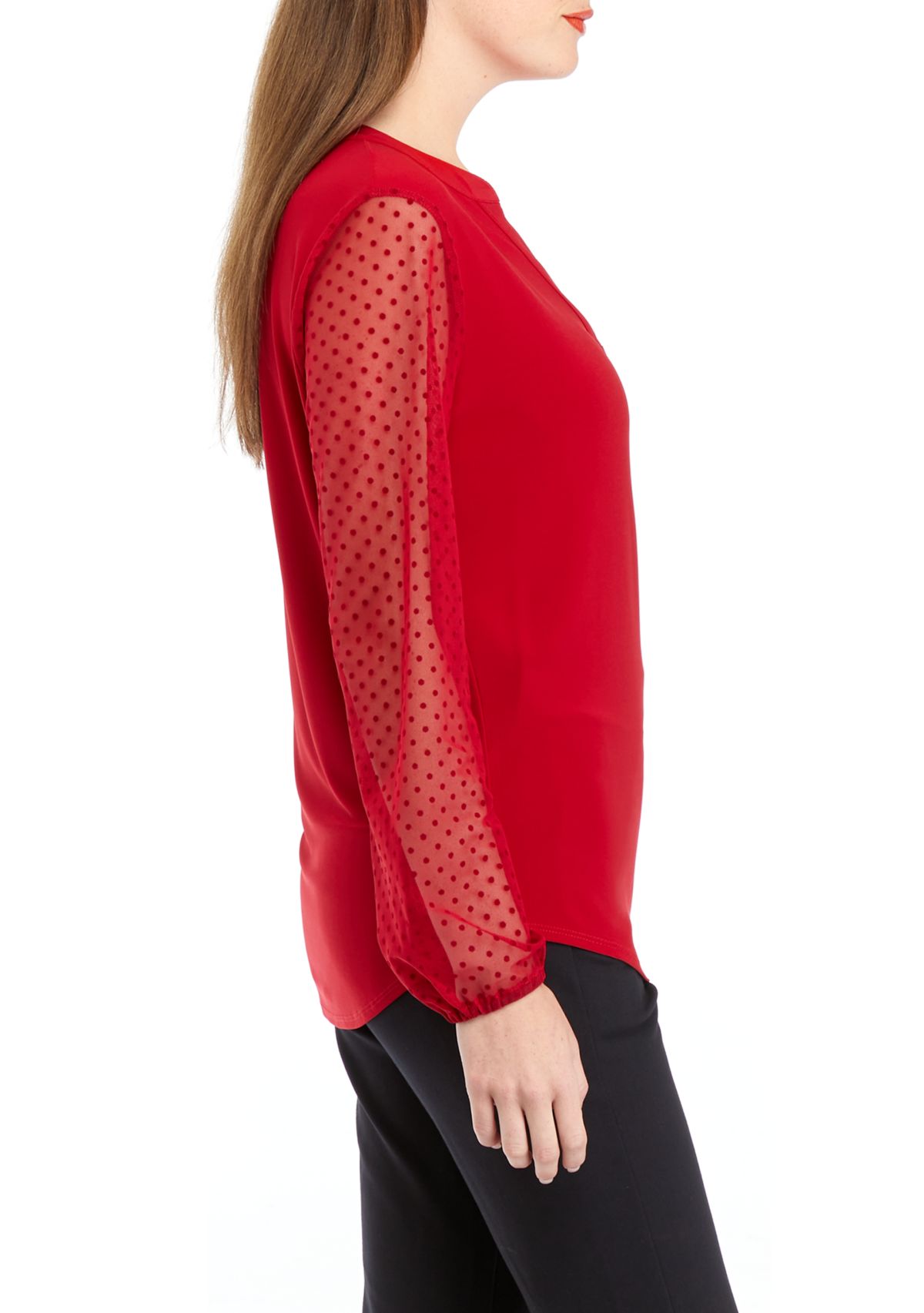 Womens Split Neck Top