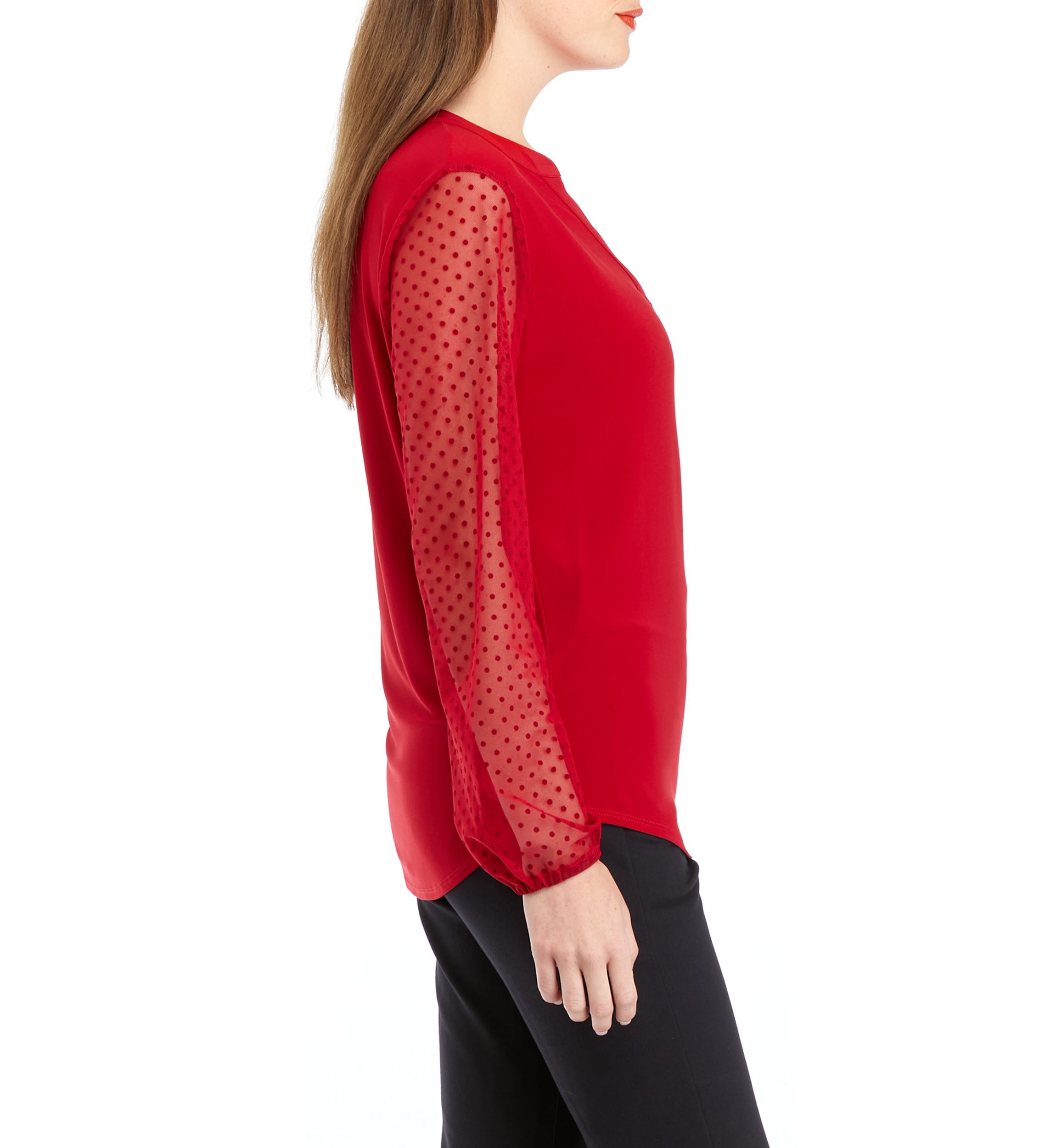 Womens Split Neck Top