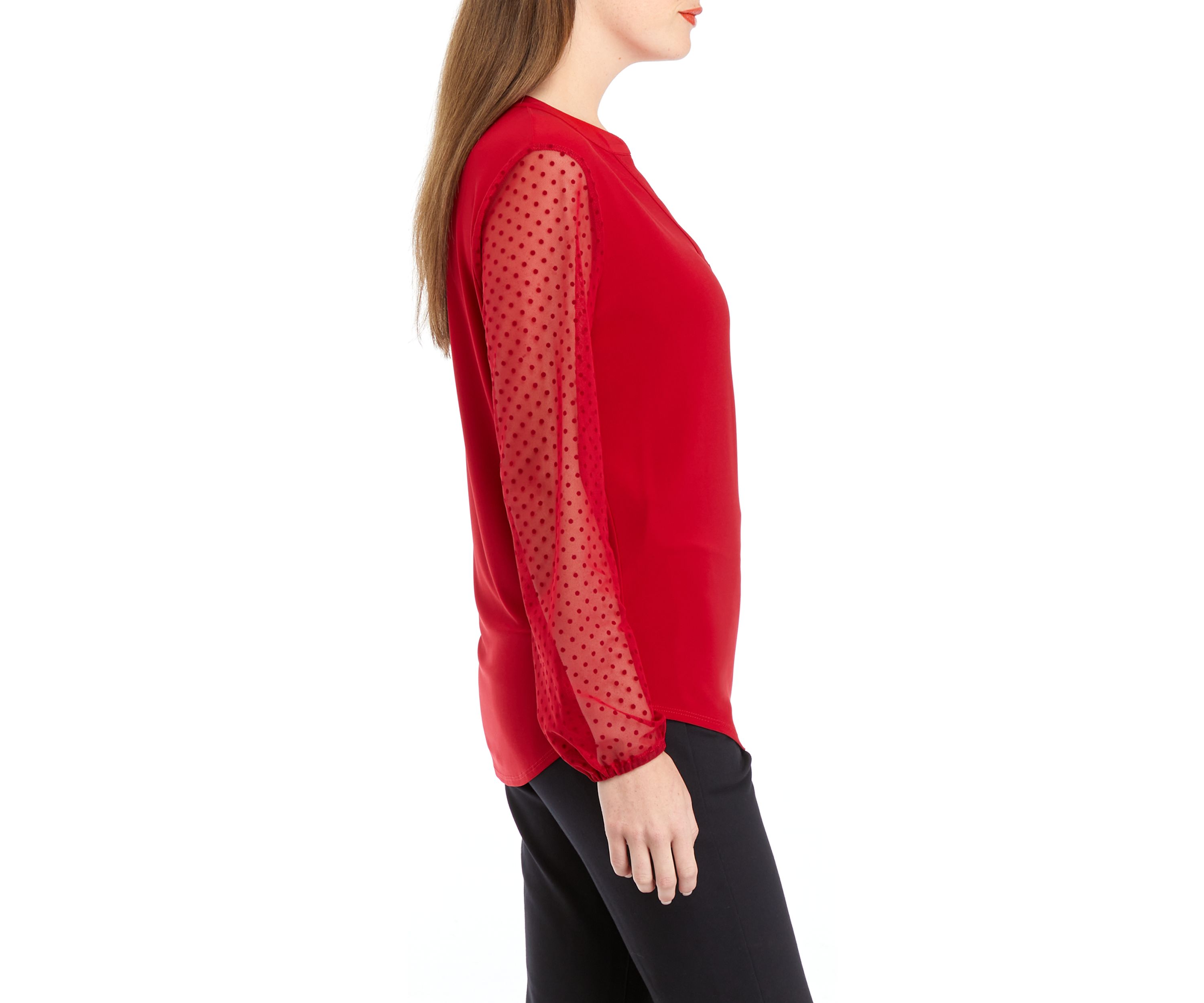Womens Split Neck Top