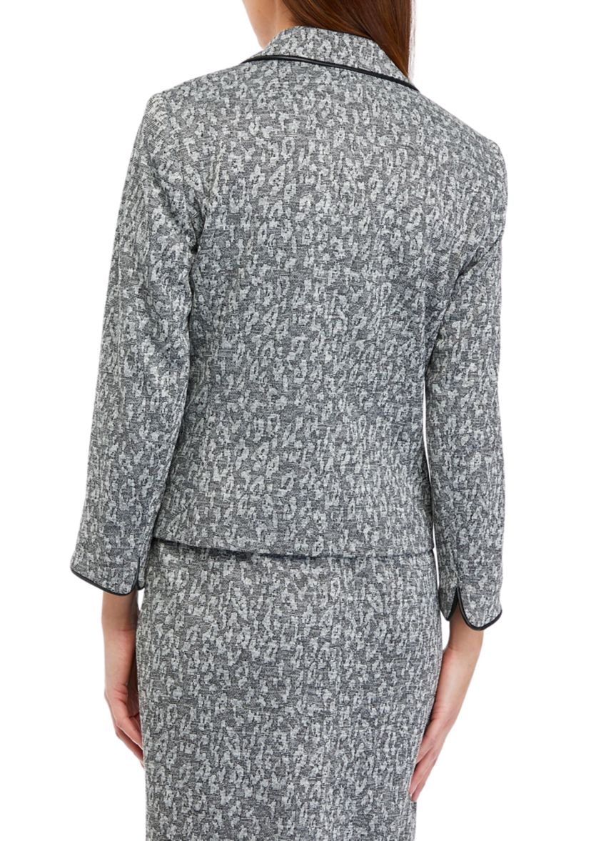 Womens Open Front Jacket with Piping