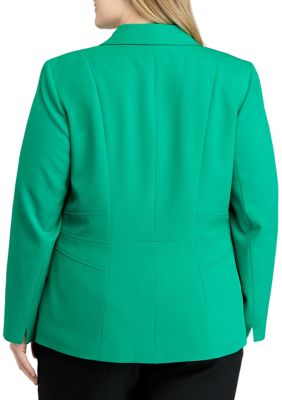 Kasper Plus Womens Suit Separate Workwear One-Button Blazer - ShopStyle