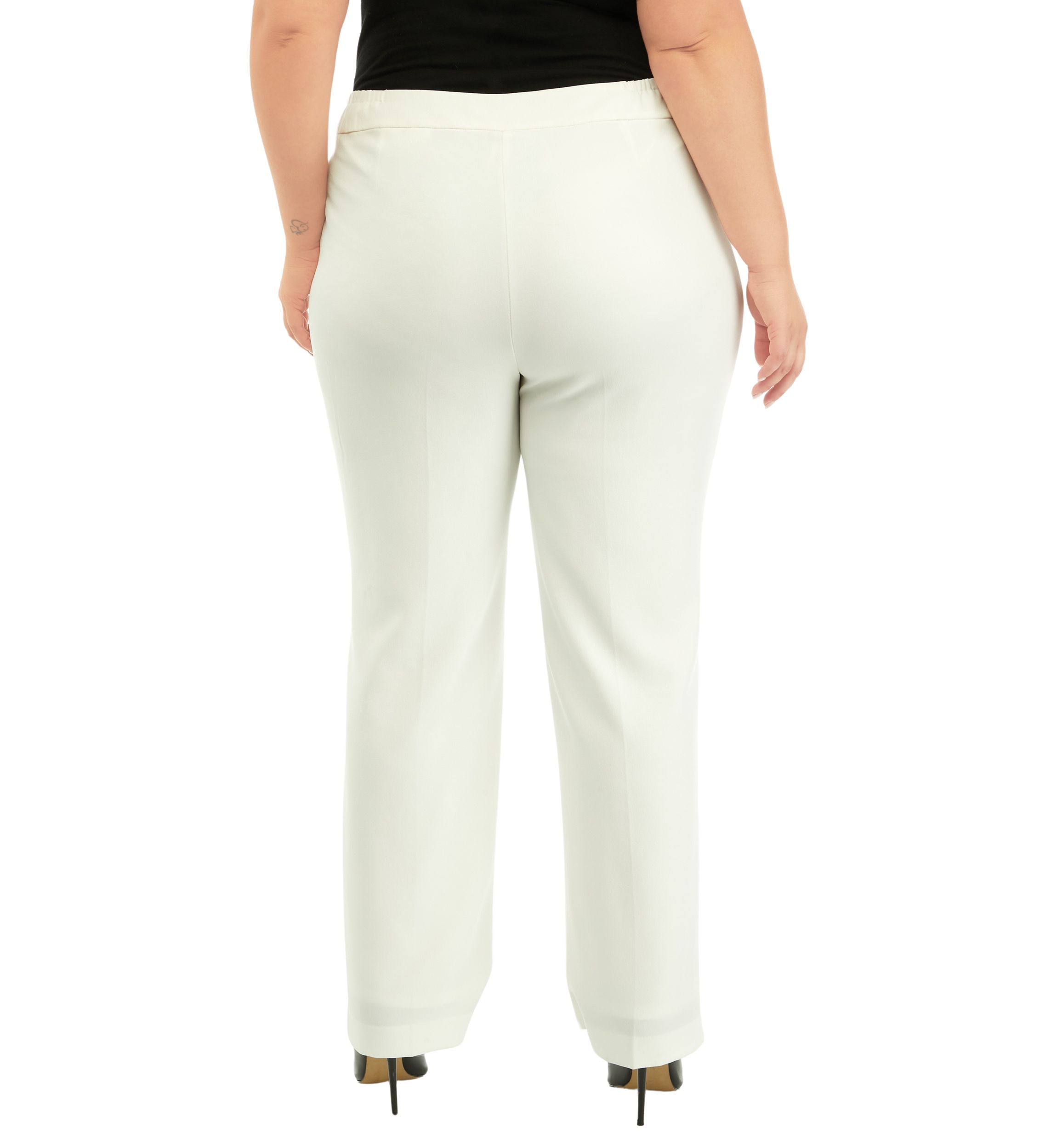 Plus Size Fly Front Pocket Pants