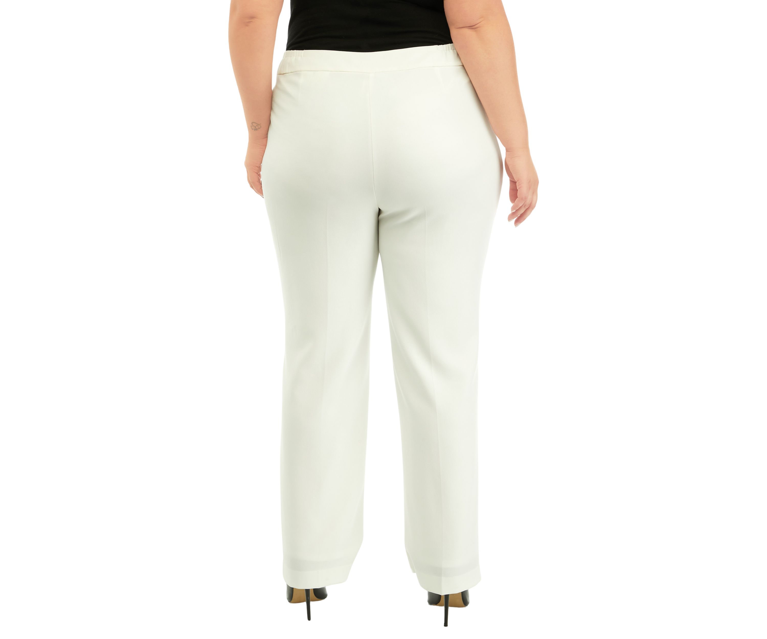 Plus Size Fly Front Pocket Pants