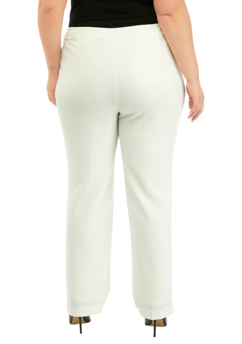 Plus Size Fly Front Pocket Pants