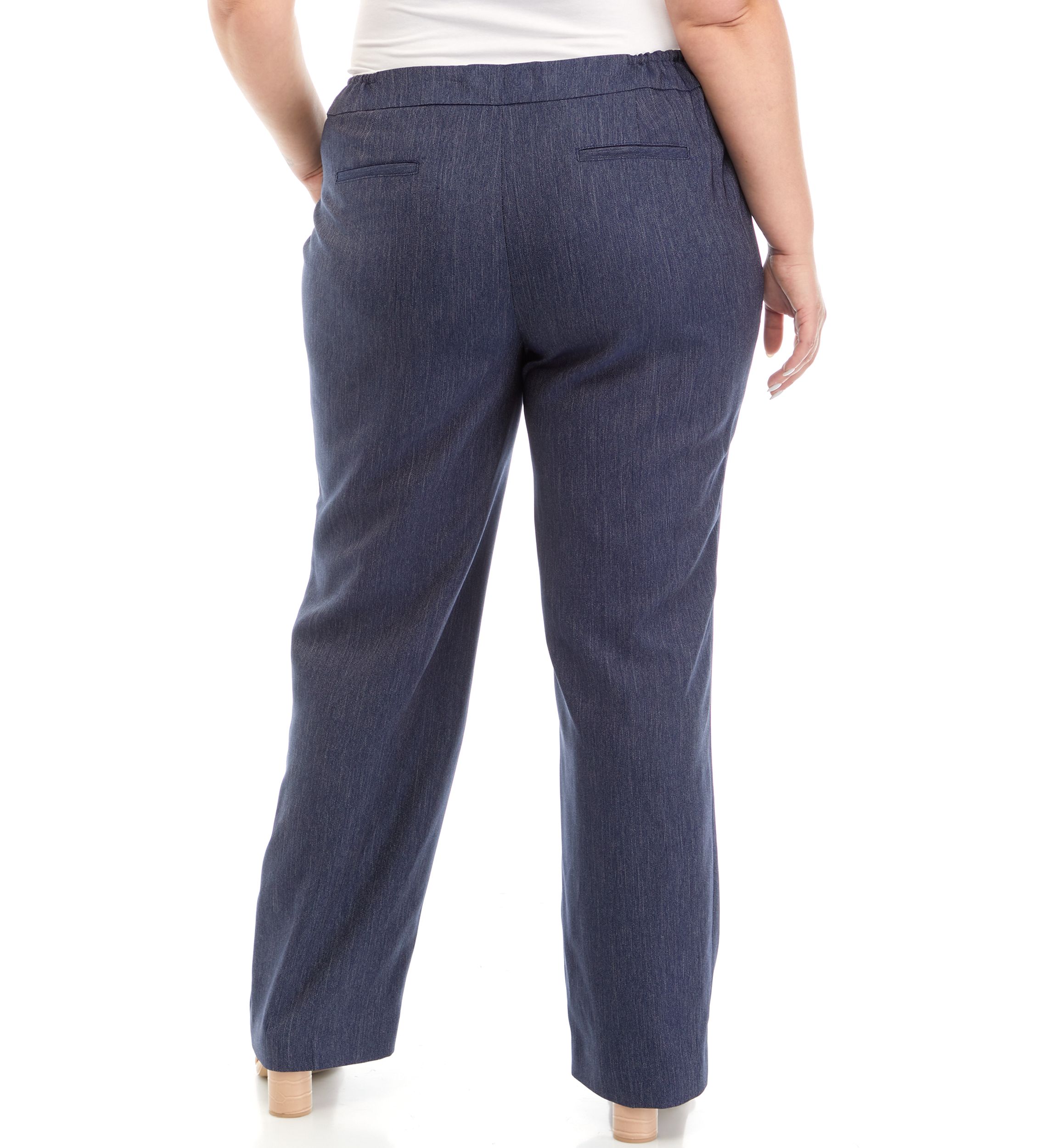 Plus Size Fly Front L Pocket Trouser Pants