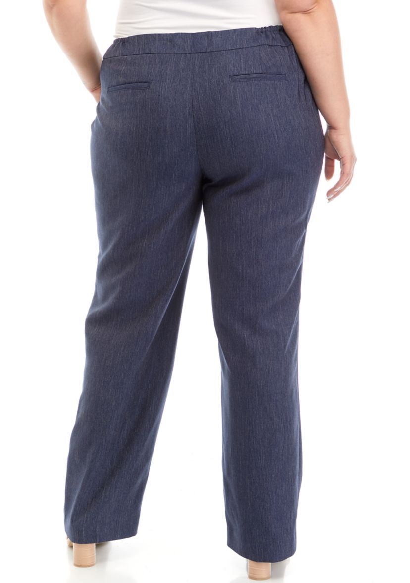 Plus Size Fly Front L Pocket Trouser Pants
