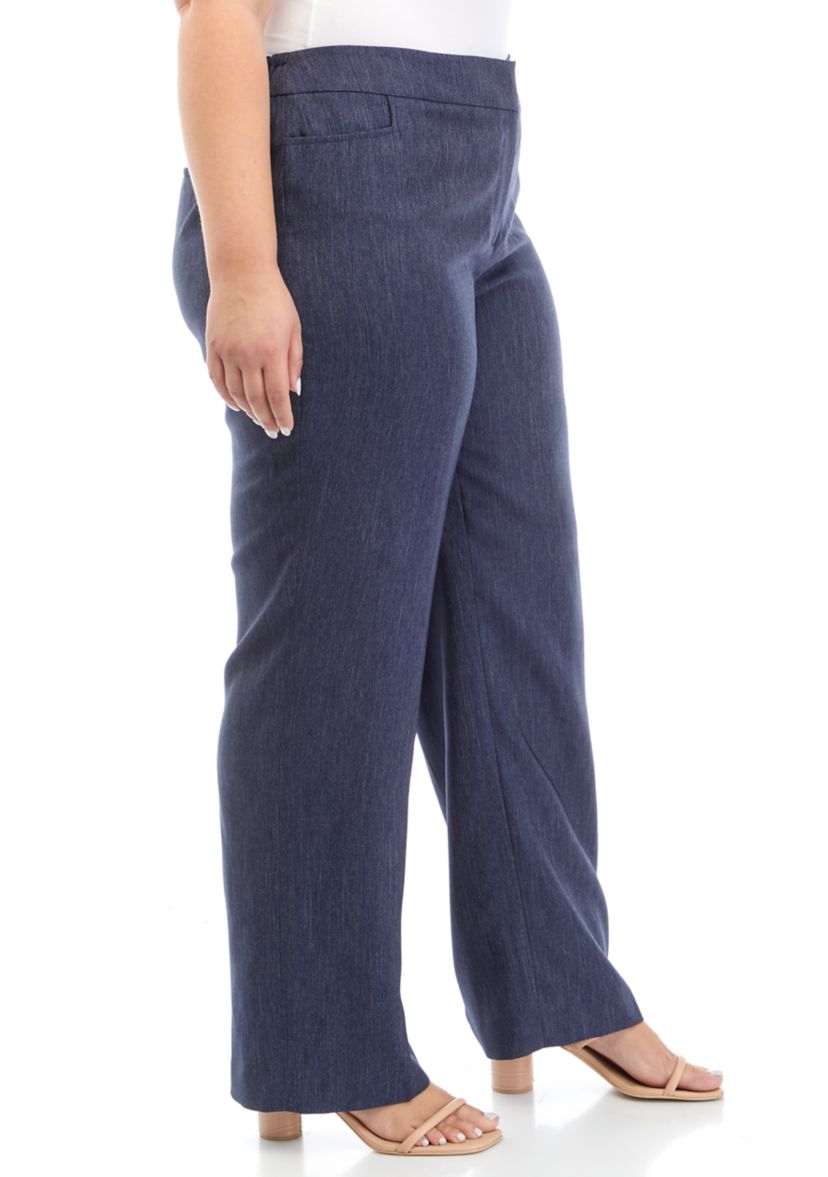 Plus Size Fly Front L Pocket Trouser Pants
