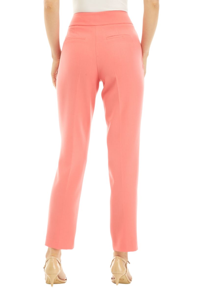 Womens Fly Front Slim Pants