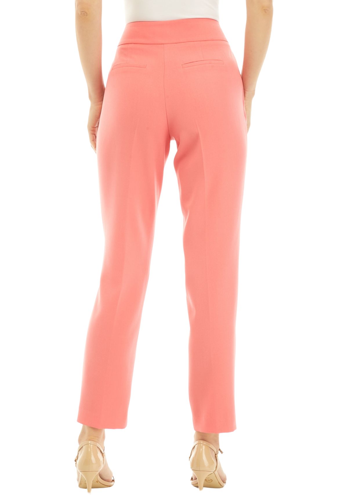 Petite Fly Front Slim Pants