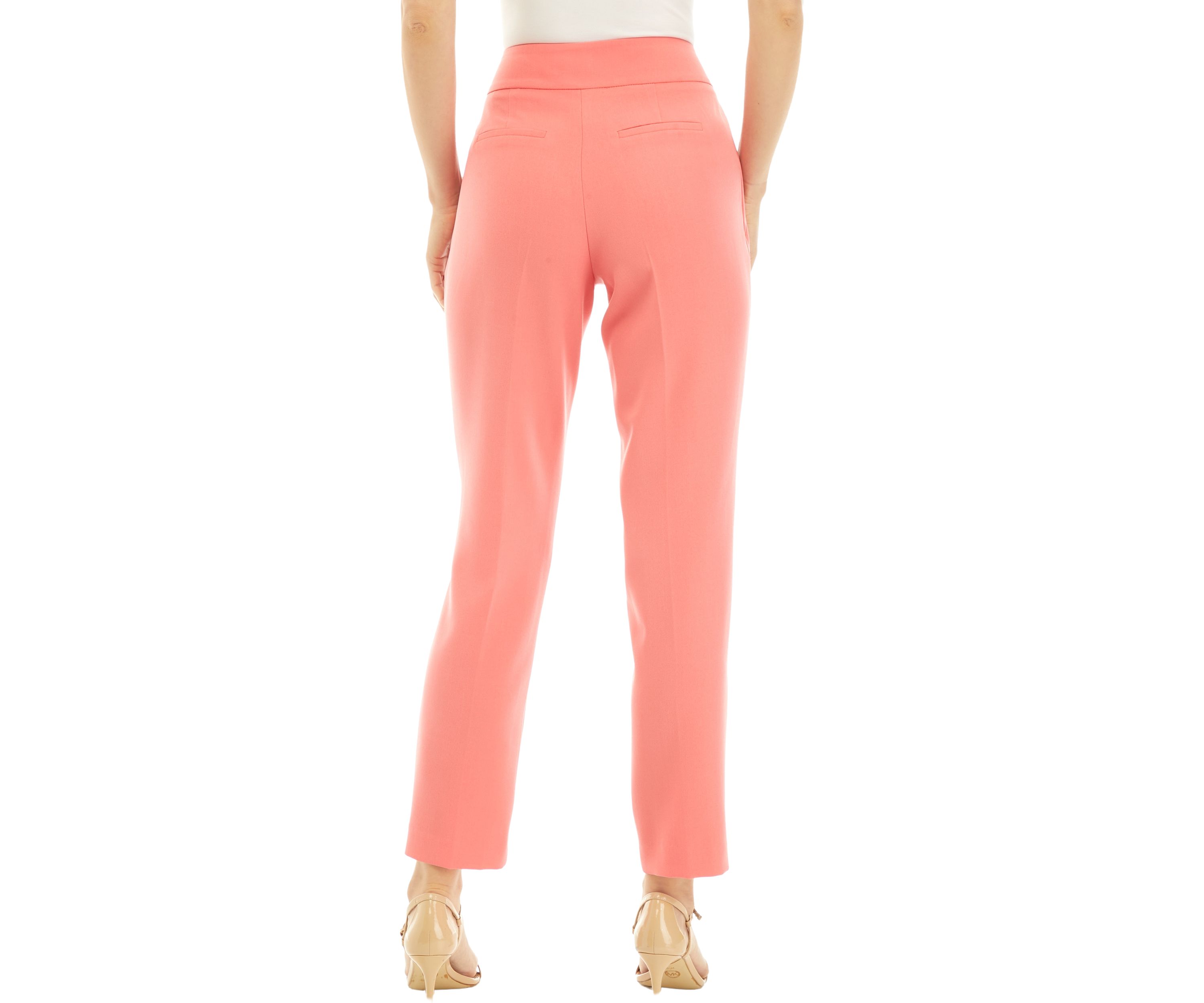 Petite Fly Front Slim Pants