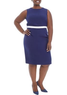 Kasper Wide-Waistband Sheath Dress, Regular & Plus Sizes