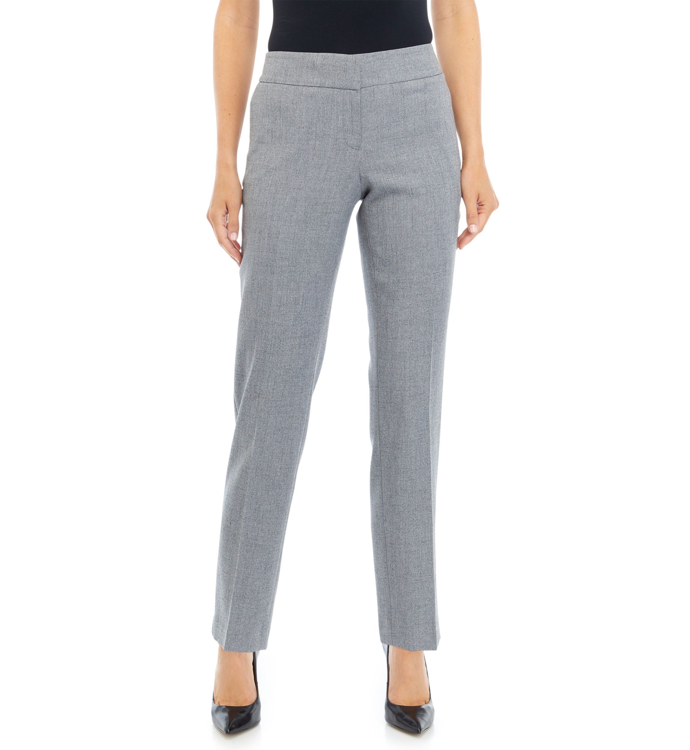 Petite Fly Front Slim Pants