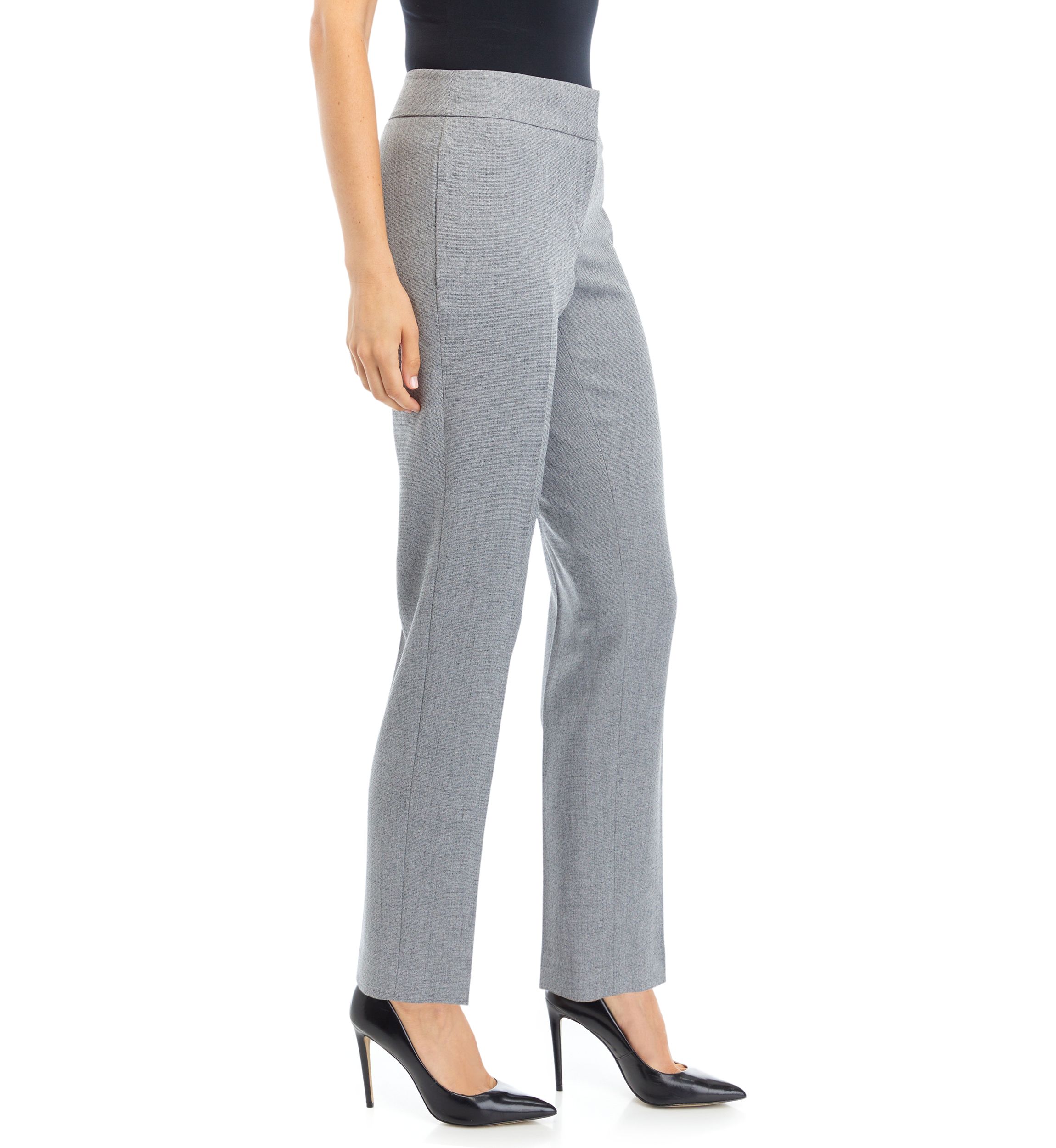 Petite Fly Front Slim Pants