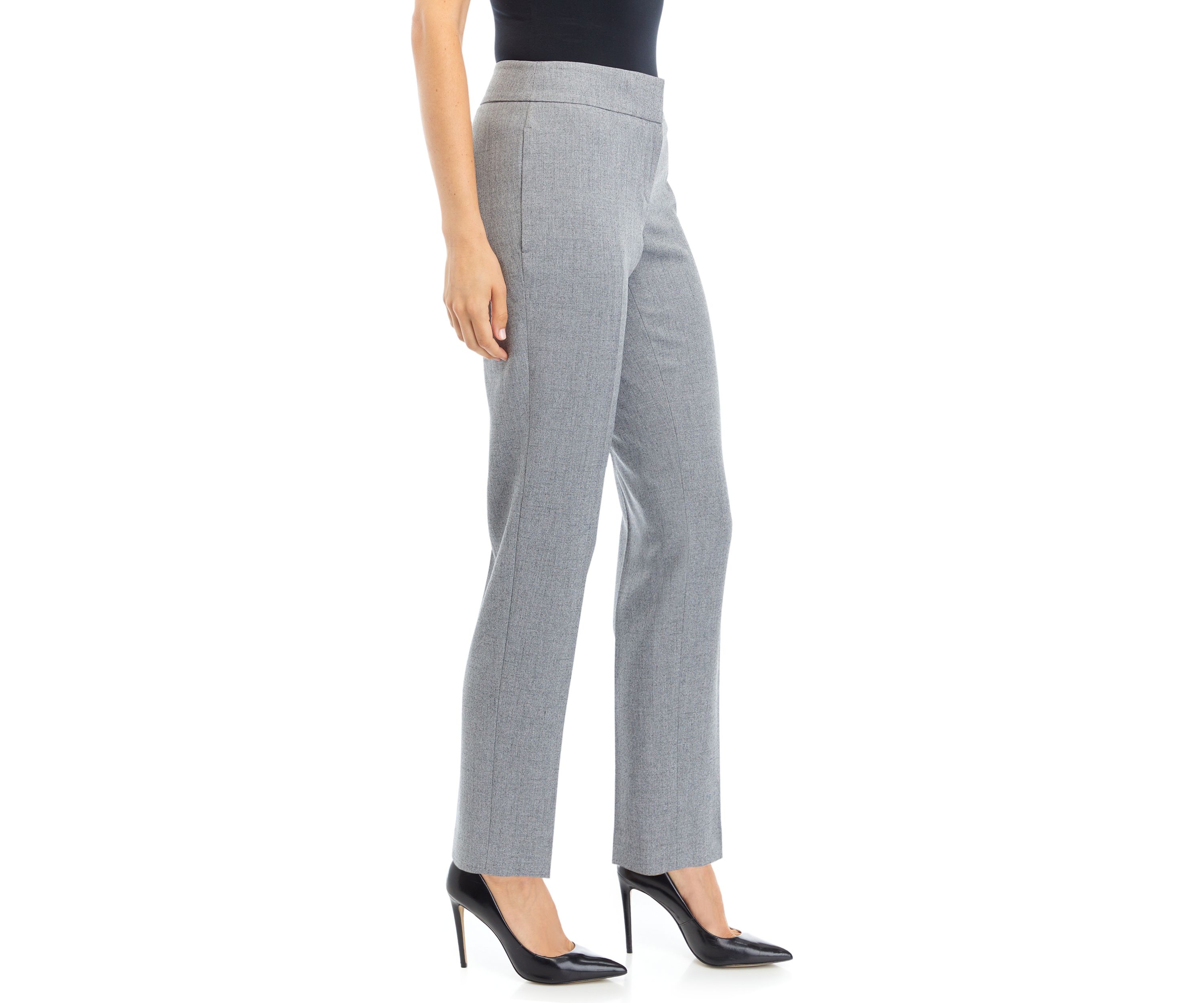 Petite Fly Front Slim Pants