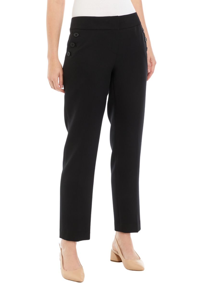 Womens Fly Front Sailor Slim Pants