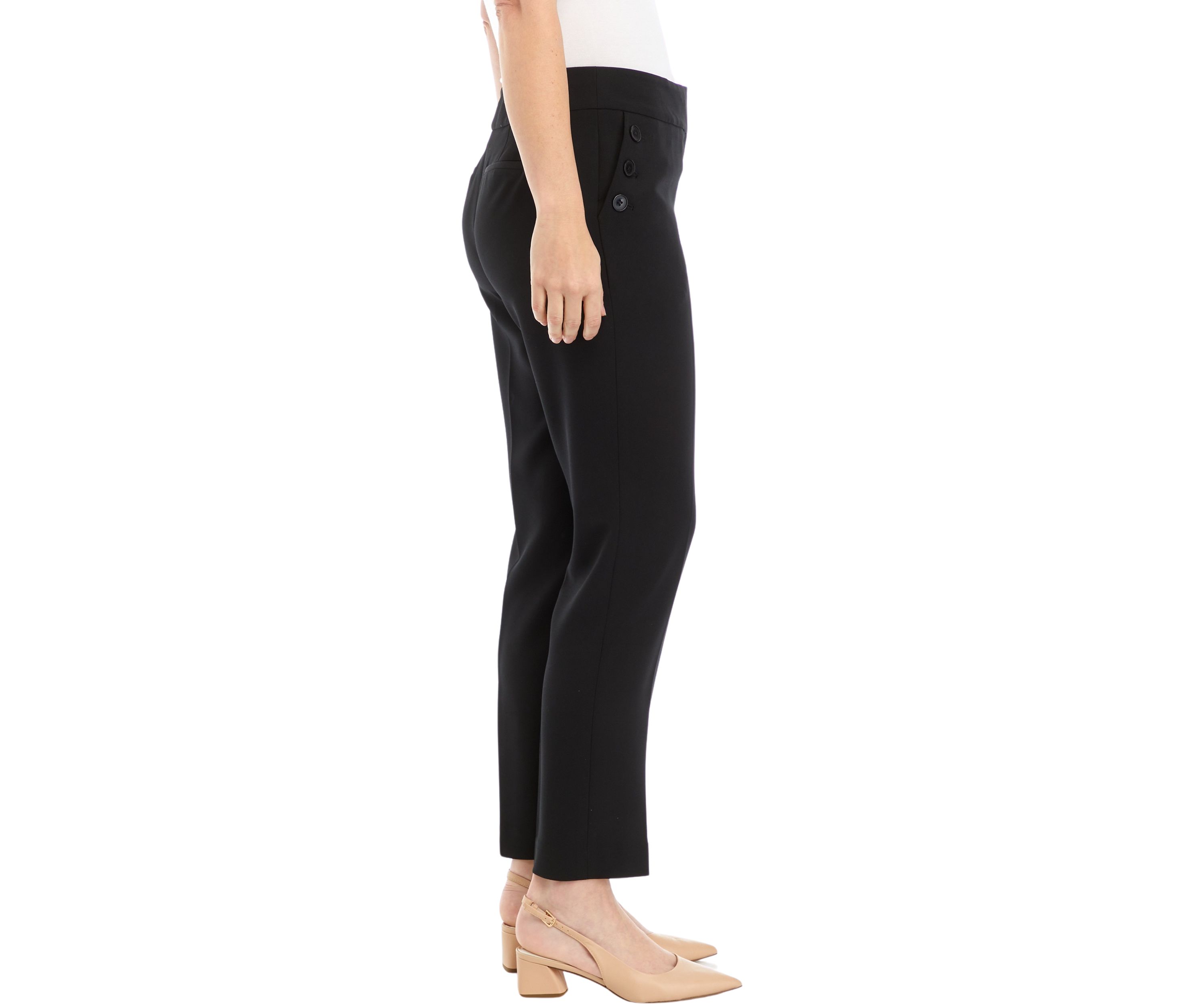 Womens Fly Front Sailor Slim Pants