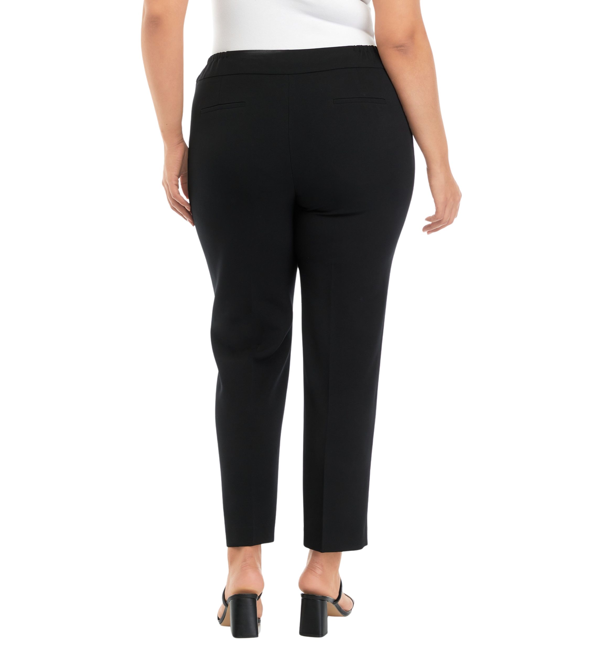 Plus Size Fly Front Sailor Slim Pants
