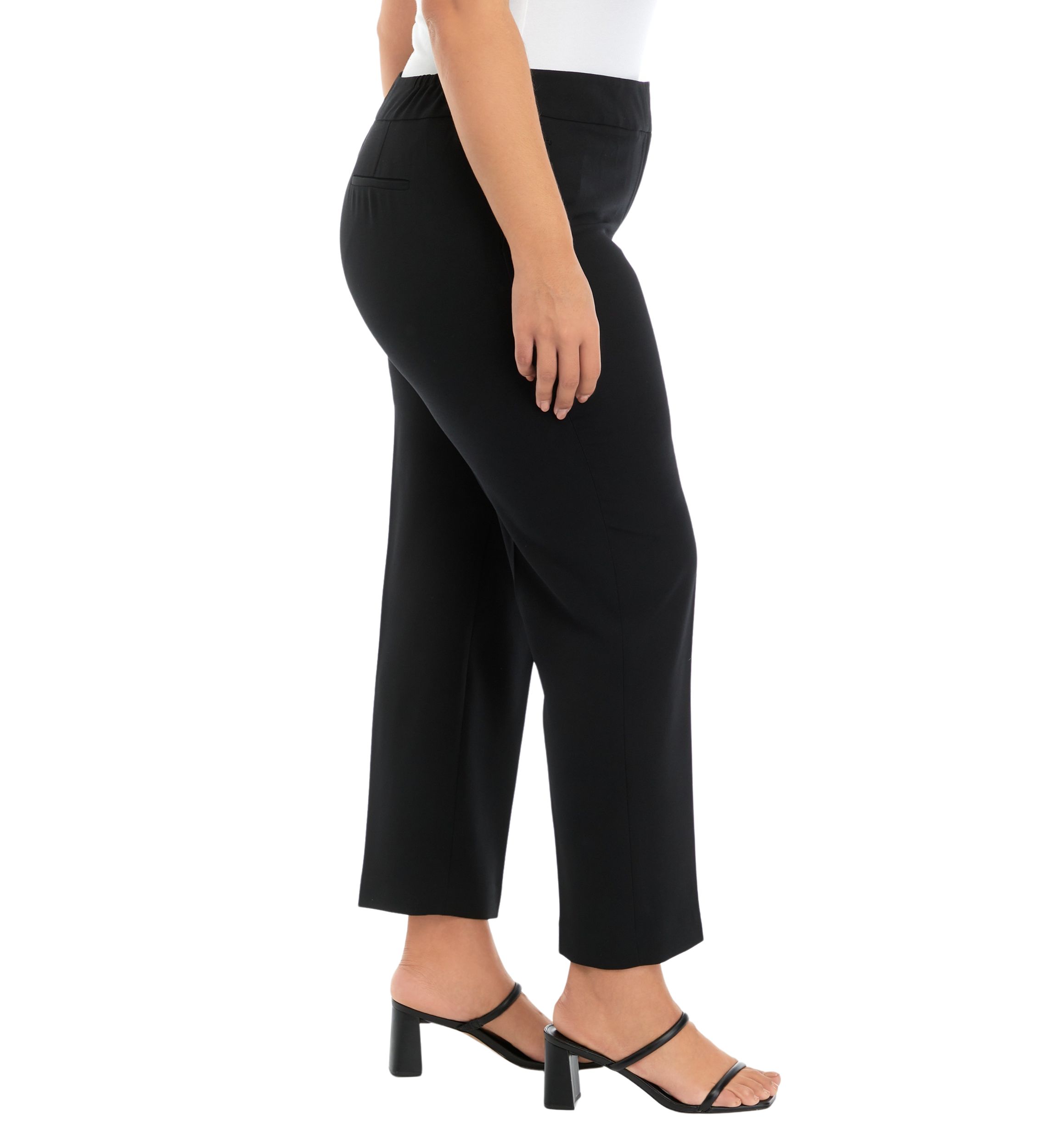 Plus Size Fly Front Sailor Slim Pants