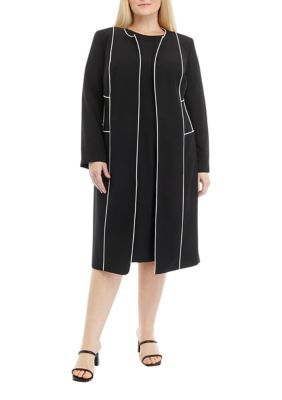 Kasper Plus Size Black Dress Suit