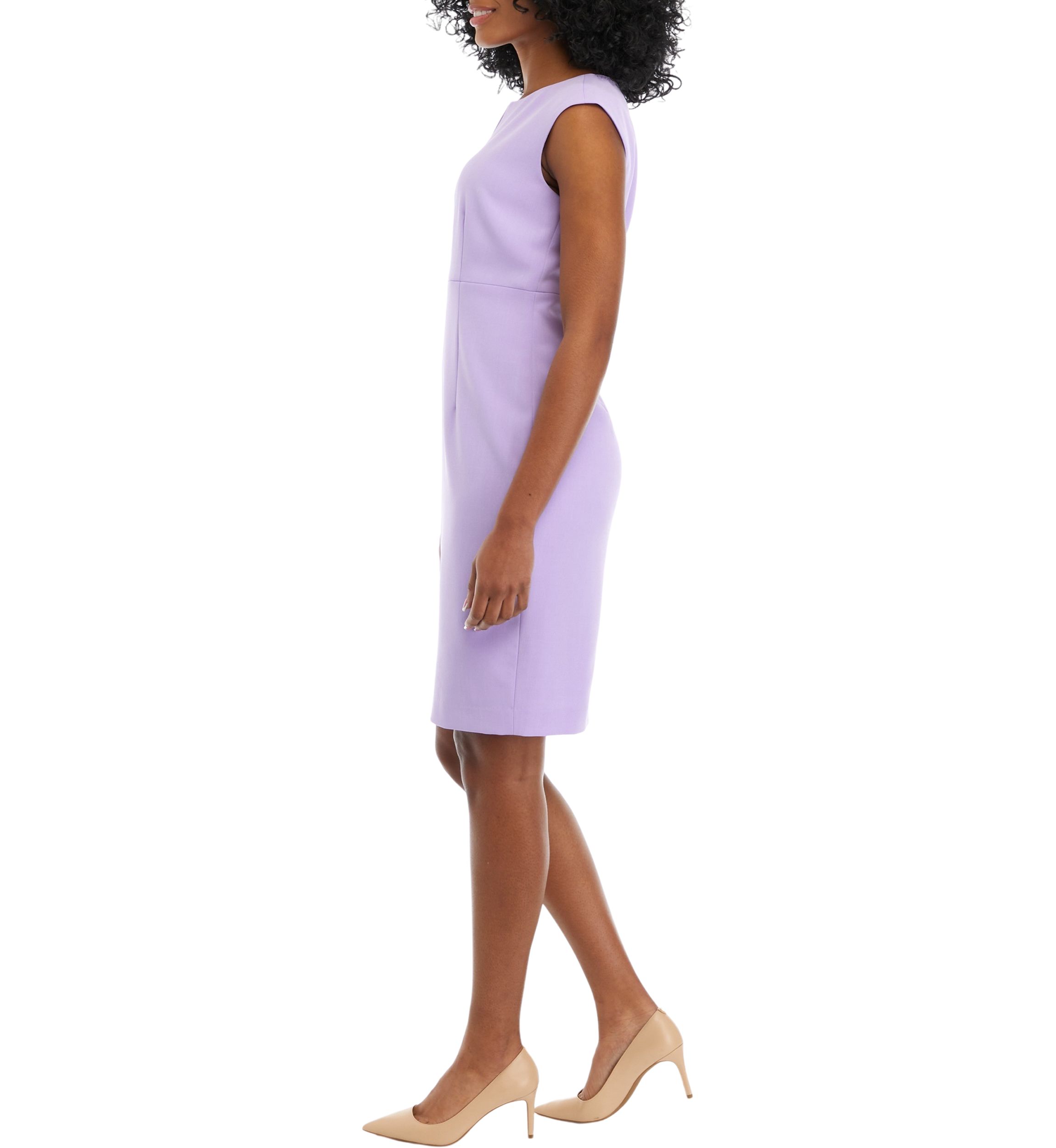 Womens Sleeveless Sheath Dress with Cutout