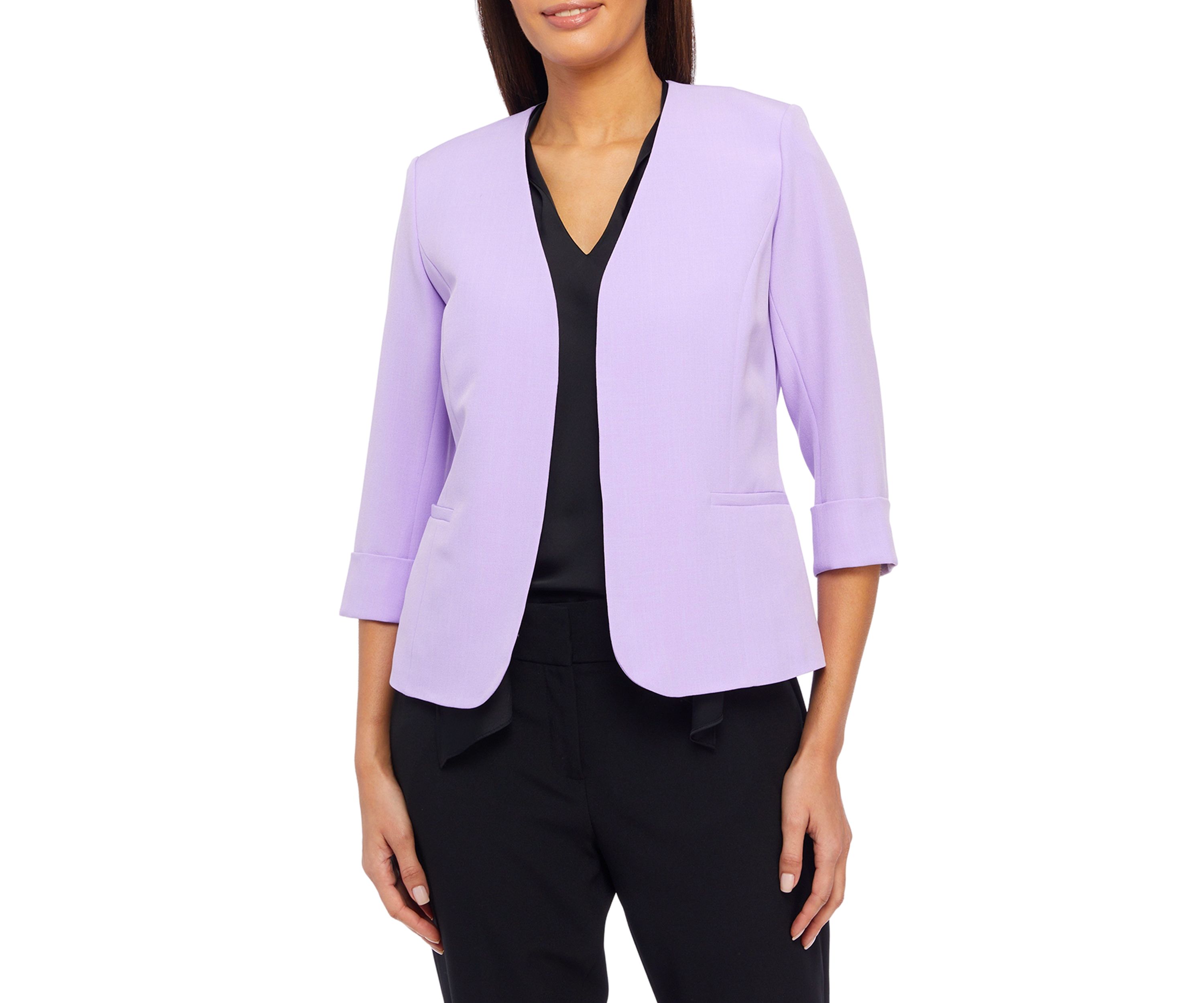 Petite Open Front Suit Jacket