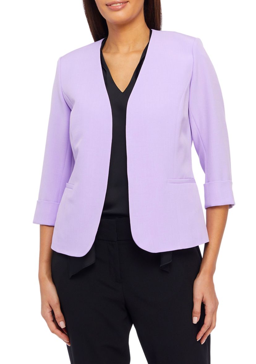 Petite Open Front Suit Jacket