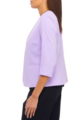 Petite Open Front Suit Jacket