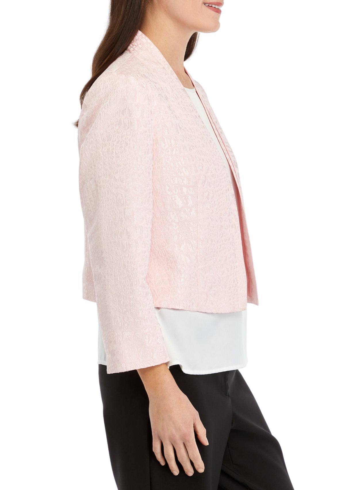 Womens Jacquard Cropped Jacket