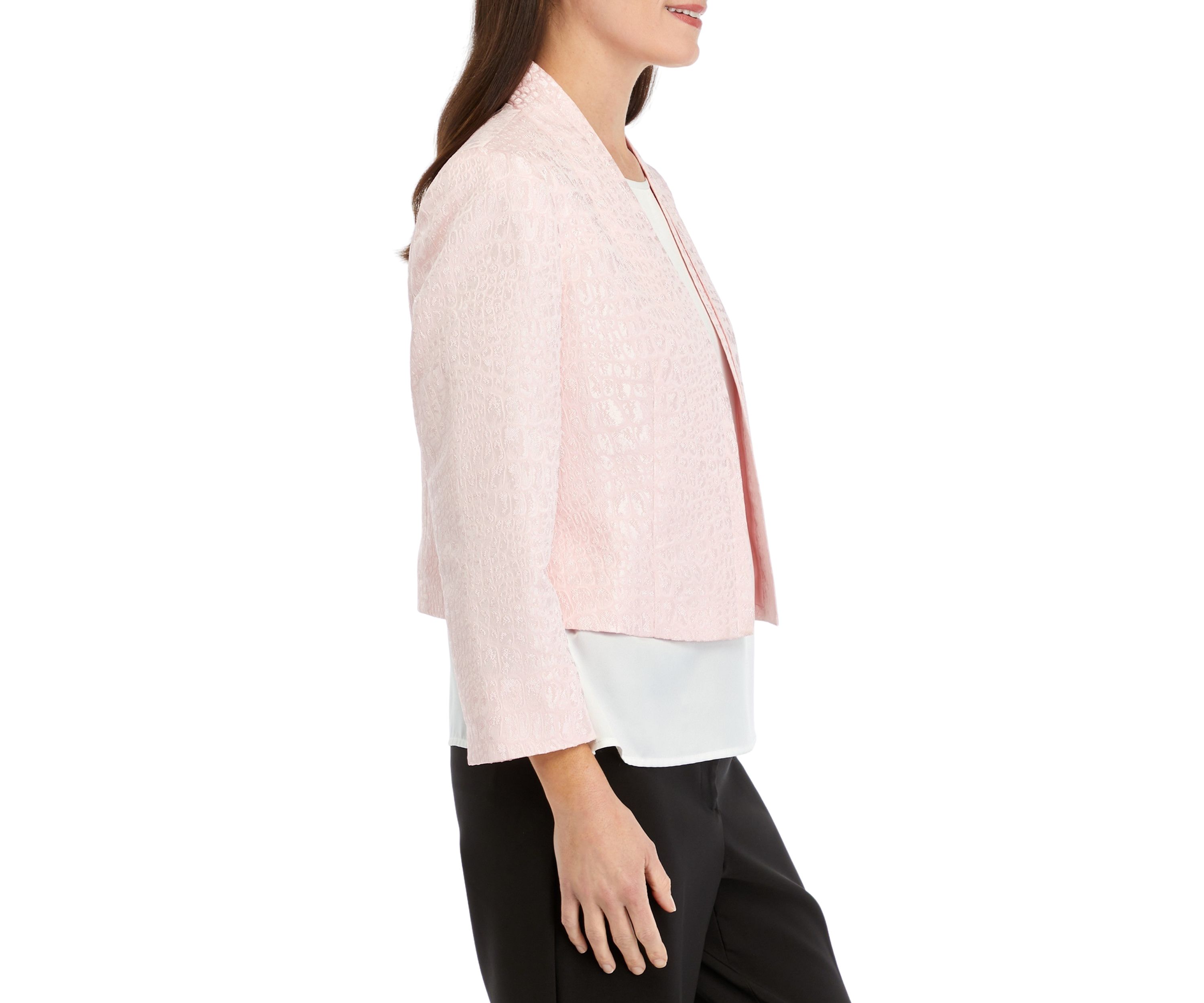 Womens Jacquard Cropped Jacket